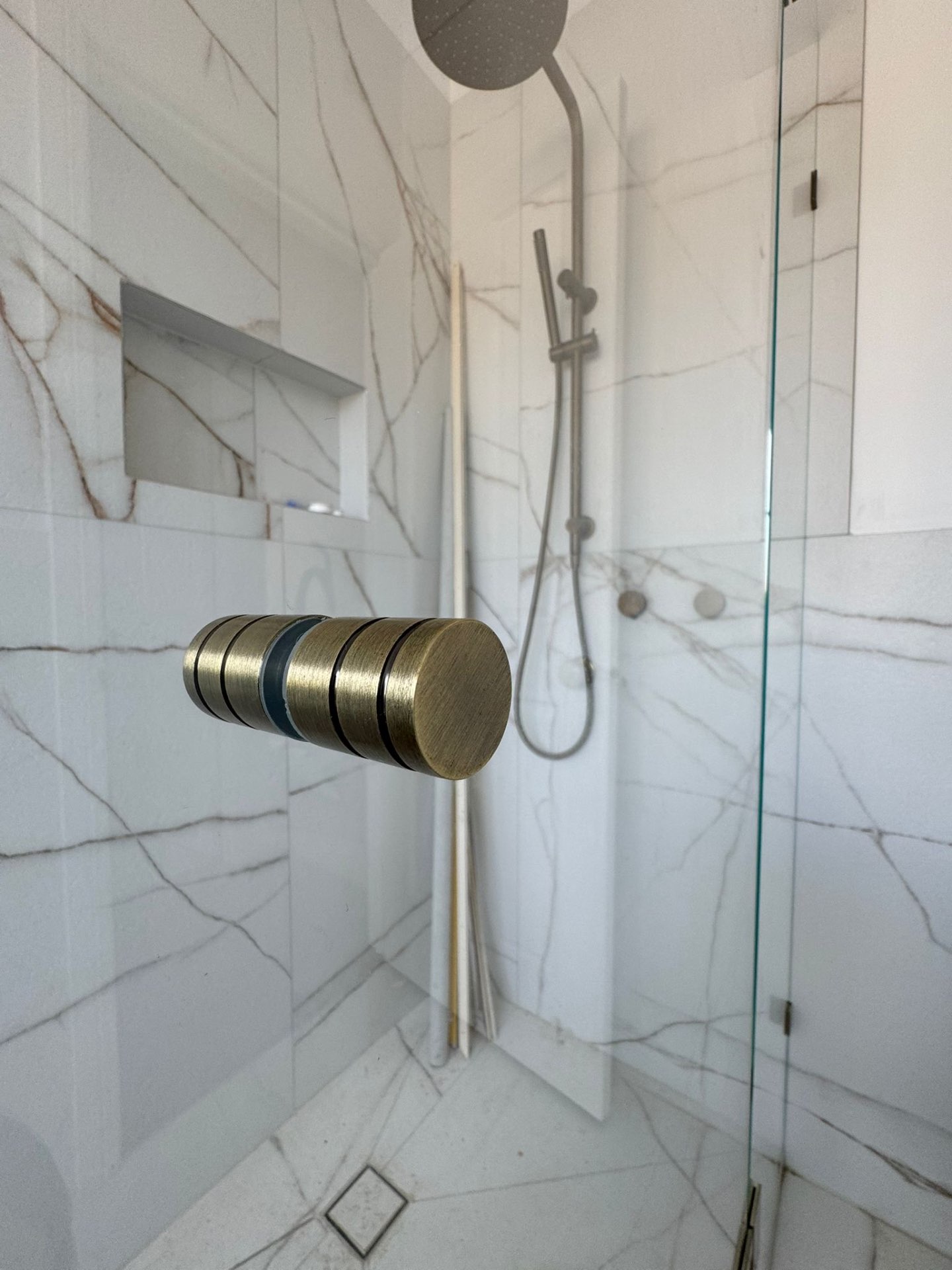 Brushed Brass Shower Detail